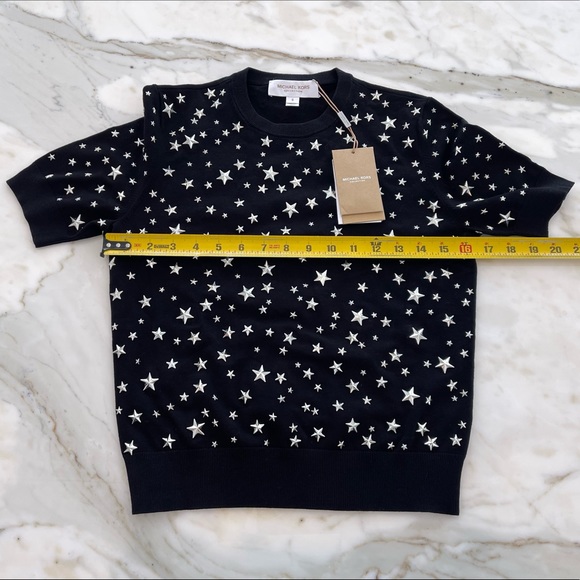MICHAEL KORS COLLECTION STAR KNIT TOP SIZE SMALL NWTS! - Picture 7 of 13